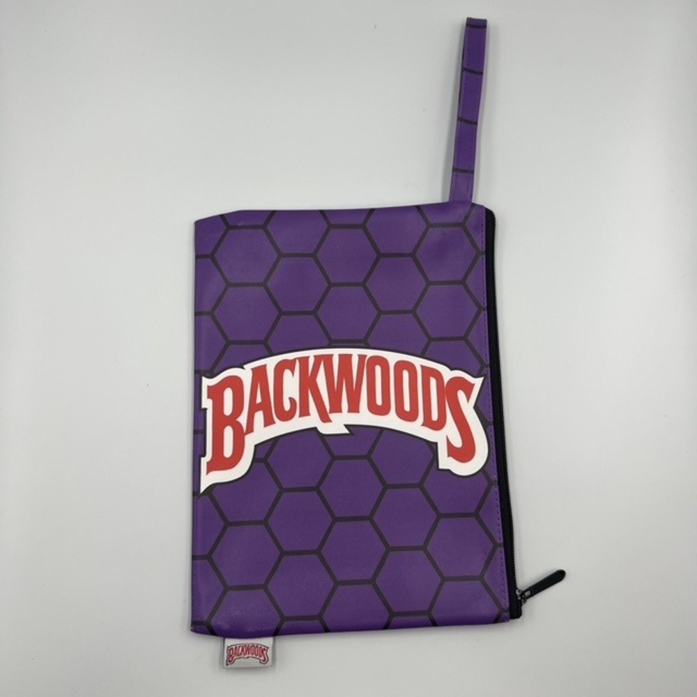 Backwoods Purple Hexagon Pattern Zippered‎ Pouch Bag with Strap